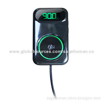 Handsfree Car Audio Connector with 5V/2.1A Output, Car Charger for iPhone, Nighttime Illumination